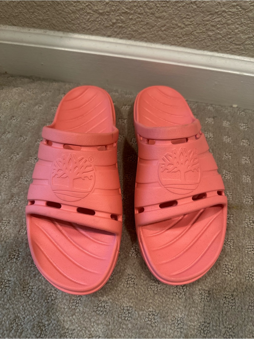 Timberland Women's Coral-Pink Slide Sandals